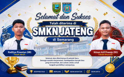 Dua Murid SMP Negeri 3 Kebumen Diterima di SMKN Jateng di Semarang
